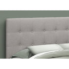 Monarch Specialties - 6003Q Lit Queen Tete De Lit - Tissus Gris-Fabriqué avec un cadre en bois pour la durabilité et la stabilité