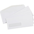 Staples - Enveloppes n°10 de première qualité avec rabat gommé, 4 1/8 x 9 1/2 po, 24 lb, blanc, paquet de 500-Enveloppe-pochette avec rabat gommé activé par l'humidité pour plus de sécurité