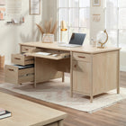 Sauder 66"W La Collection Whitaker Point Bureau Ministre - Finition Natural Maple-   Grand tiroir/tablette au centre, doté d'un panneau rabattable pour clavier/souris
