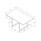 Monarch Specialties - 1120 Table A Manger - 36 po X 60/Gris/Metal Chrome-Poids maximal : 200 lb
