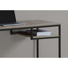 Monarch Specialties - 7370 Bureau 48 po L - Taupe Fonce/Metal Noir-Solide base en métal noir
