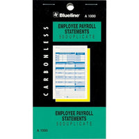 Blueline - Tablettes de relevés de paie A1000, duplicatas, autocopiants-Couverture noire souple