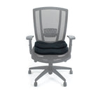 Obusforme - Support de siège pelvien ergonomique - Noir-La partie avant amovible se décompresse facilement pour permettre une utilisation avec des chaises et des bancs étroits