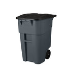 Rubbermaid® – Contenant de recyclage mobile BRUTE 50 (FG9W2700GRAY) -Couvercle à charnière basculant, verrouillable et à fermeture hermétique