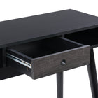 CorLiving - Bureau d'entrée Acerra - Noir-Pieds en bois effilés et évasés