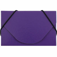 JAM Paper - Porte-cartes de visite colouré avec rabat rond - Aggloméré violet-Emballage anglais seulement