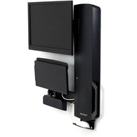 ErgotronMD – 61-081-085 StyleView assis-debout, zones à fort trafic, noir Ergotron-Avec le clavier replié, la profondeur totale du système n’est que de 4 po (10,2 cm)