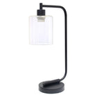 Simple Designs - Lampe de bureau à incandescence, noire (LD1036-BLK)-Fini noir mat