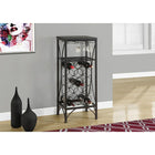 Monarch Specialties - 3347 Bar Maison - Metal Noir Support A Verre Et Bouteille-Métal noir