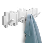 Umbra – Portemanteau à crochets, blanc-Crochet mural moulé avec cinq crochets rabattables