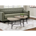 Monarch Specialties - 7939P Ens De Tables - 2Pcs/Faux Bois Taupe/Metal Noir - Paquet de 2-Dimensions du produit: 18 pouces H x 32,5 pouces L x 31,5 pouces L x ; 20 pouces H x 32,5 pouces L x 31,5 pouces L