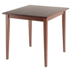 Winsome – Table à manger carrée de la collection Groveland, fini noyer antique-Table à manger carrée de style simple aux pattes légèrement effilées