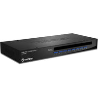 TRENDnet – Commutateur KVM à 16 ports USB, monté sur bâti-Commutateur KVM à 16 ports (hauteur de 1 U) avec connexions VGA et USB pour serveurs