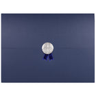 St. James - Porte-certificats/porte-documents - Sceau d'argent avec ruban bleu - bleu marine - paquet de 5-Ajoutez une touche d'élégance, de cérémonie et de sincérité à l'attribution de reconnaissance