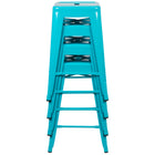 Flash Furniture Tabouret De Bar 24" - Empilable-Sarcelle - Paquet De 4 (4ET3132024TLR)-Quantité de pile: 10