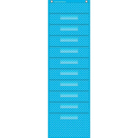 Classeur 10 pochettes TCR, pois turquoise (TCR20738)-10 pochettes format dossier