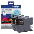 Brother - LC401XL2PKS Ensemble de 2 cartouches d’encre noire à haut rendement d’origine-Brother offre une façon pour que les clients se débarrassent de leurs cartouches Brother authentiques. Visitez www.brother-usa.com/Environment pour en savoir plus.