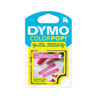Dymo –  Ruban d'étiquettes 1/2 po COLORPOP, rose/blanc (2056736)-Rose/blanc