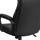Flash Furniture - Fauteuil de bureau pivotant de luxe à dossier élevé, cuir noir-Mécanisme de verrouillage d'inclinaison
