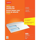Staples - Enveloppes de sécurité nº 8 à fenêtre double avec rabats gommés, 3 5/8 x 8 5/8 po, blanc, boîte de 500-Les enveloppes n° 8 ont une taille idéale pour une enveloppe-réponse et sont couramment utilisées avec des chèques plus petits