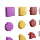 Flash Furniture - Ensemble de formes multicolores de 256 pieces Bright Beginnings qualite commerciale pour systeme mural STEAM-Enseigner les couleurs, le tri et l'organisation par le jeu,