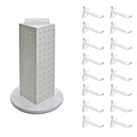 Azar - Tour de cheville interlock avec base et crochets tournants - 4 po x 4 po x 12 po - blanc-Vendu en multiples de: 1