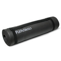 PurAthletics - Tapis D’Exercice Et De Pilates, 10mm Noir-Tapis d'exercice et de Pilates 10 mm (Noir)