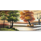 Designart – Changement de saisons sur le lac, toile imprimée, 40 x 20 po (PT1073-40-20)-Impression