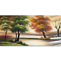 Designart – Changement de saisons sur le lac, toile imprimée, 40 x 20 po (PT1073-40-20)-Impression