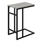 Monarch Specialties - 2171 Table D'Appoint - 24 po H/Gris/Metal Noir-Dimensions du produit : 18 pouces L x 12 pouces L x 24 pouces H