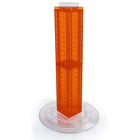 Azar Displays – Présentoir rotatif de comptoir à panneaux perforés sur 4 côtés, 24 x 4 x 4 (po), orange translucide (700222-ORG)-Présentoir à panneaux perforés emboîtables sur 4 côtés et base rotative en plastique transparent de 14 1/2 pouces de diamètre