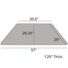 Flash Furniture – Table mobile trapèze, surface de 30x60x1,25 po, hauteur ajustable préscolaire, gris (XUA3060TRPGYHPC)-26,25 larg. x 57,50 prof. x 17,50 à 25,50 haut. (po)