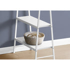 Monarch Specialties - 7521 Bureau 48 po L - Blanc/Metal Blanc-Idéal pour les petits espaces de travail nécessitant des options de rangement, ce bureau à 3 niveaux à un design à espace ouvert et est fini de tous les côtés pour un placement flexible n'importe où dans votre bureau à domicile