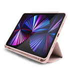 Étui JCPal DuraPro avec porte-crayon pour iPad Pro 12,9" (modèle 2021) - Rose-Rose, Résistant aux chocs