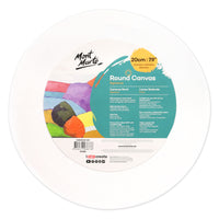 Mont Marte - Toile ronde de 8" - paquet de 5 -Le cadre est de MDF 1,8 de 3,8cm avec bord moulé