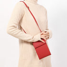 Champs - Sac à bandoulière pour smartphone à blocage RFID - rouge-Bandoulière amovible et réglable - goutte d'épaule de 15 "à 28"