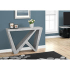 Monarch Specialties - 2436 Table D'Appoint - 48 po L/Console D'entrée Simili-Ciment-Généreuse surface de rangement / présentation
