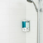 Euro – Distributeur à savon Duo, chrome-Ce distributeur à savon polyvalent peut être installé dans un coin ou à plat sur un mur