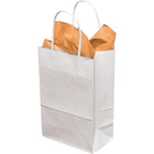 Sacs d'achat blanc, petit, 8 po x 4 1/2 x 10 1/2 po-Dimensions : 8 larg. x 4 1/2 prof. x 10 1/2 haut. (po)