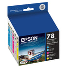Epson – Cartouches d'encre de couleur 78, paquet de 5-Encres haute définition Claria offrent des couleurs vives et des impressions résistantes aux bavures, égratignures, eau et décoloration, et à séchage rapide