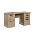 Sauder 60"W La Collection Mason Peak Crédence - Finition Prime Oak-Tiroirs avec coulisses à extension complète. Tiroir inférieur avec coulisses à extension complète pour dossiers suspendus de format lettre et légal et European.