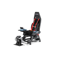 Next Level Racing - Siège de pilotage Pro - Noir-Siège de qualité professionnelle prenant en charge l'aviation commerciale, générale, spatiale, hélicoptère, militaire avec un cadre large pour plus de stabilité