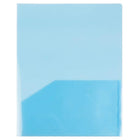 JAM PaperMD – Chemises de plastique transparentes à 2 pochettes, bleu, paquet de 12-Taille : 9 x 12 po
