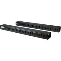 StarTech ® Panneau de gestion de câbles 0U de 1,8 m (6 pi) pour rack, guide-câbles avec conduit encoché (CMVER40UF)-Améliorez l'aspect de votre rack à l'aide d'un gestionnaire de câbles vertical avec des conduits encochés