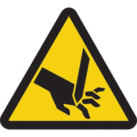 Accuform Signs - Étiquettes De Sécurité Avertissement Iso - Danger De Coupure Ou D'Amputation, 4po x 4po, Vinyle, Pictogramme-Type d'affichage Adhésif