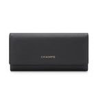 Champs - Portefeuille extensible trifold RFID - Noir-Faux cuir, noir