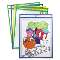Pochettes effaçables à sec Pacon, assorties, paquet de 10-Pochettes effaçables à sec pour que les enseignants et les élèves puissent réutiliser des documents ou des feuilles de coloriage pour des heures d'apprentissage et de plaisir sans fin