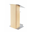 Urbann Lutrin K2 avec roulettes - aluminium et bois - naturel-610 mm x 510 mm x 1143 mm (24" x 20" x 45")