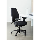  Gry Mattr + ergoCentric – Fauteuil fonctionnel airCentric 3 – Siège très grand – Noir-Base à profil moyen de 26 po en nylon renforcé de fibre de verre