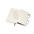 Moleskine - Carnet de la collection Classic Expanded, grand, réglé, noir, couverture souple (QP616EXP)-Couverture souple, noir